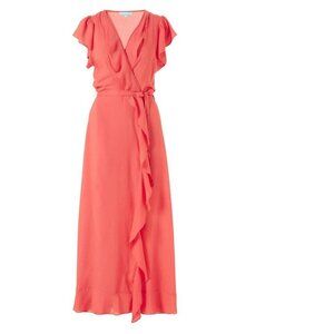 Melissa Odabash Brianna Long Dress Ruffle Kaftan Size Small